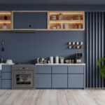 luxury-kitchen-corner-design-with-dark-blue-wall